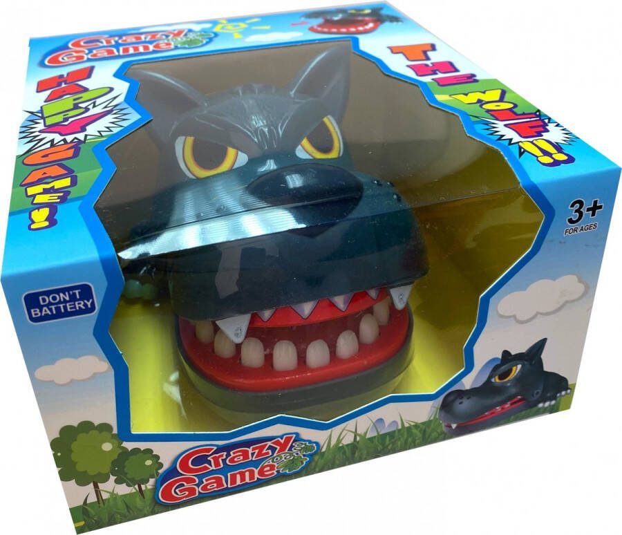 Massamarkt Crazy Game spel Biting Wolf junior 20 x 15 cm grijs rood