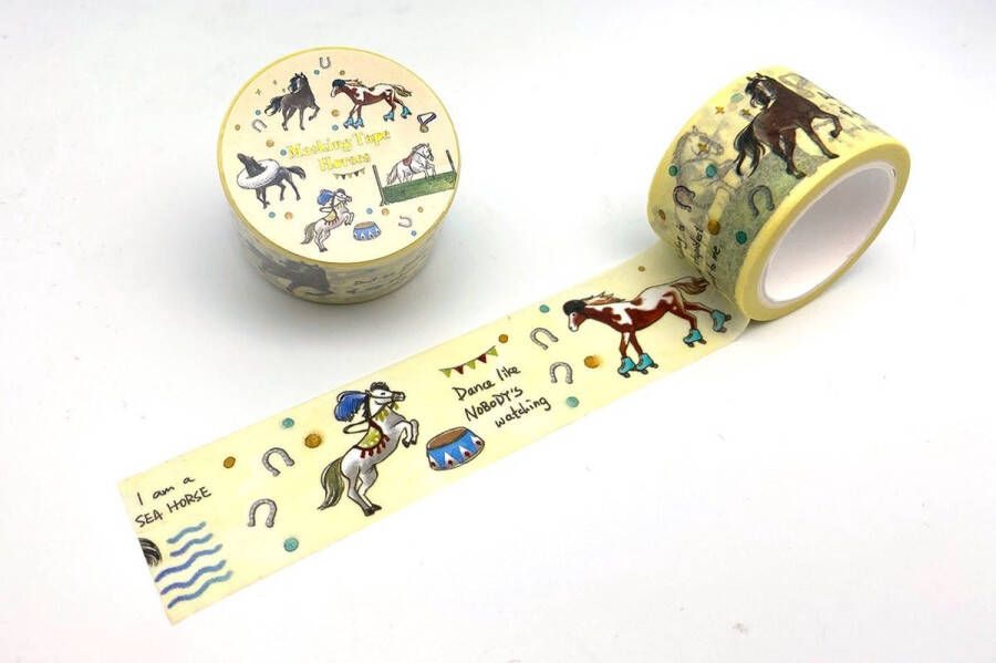 Creabrulee Horses 28mm Washi Tape 2 rollen