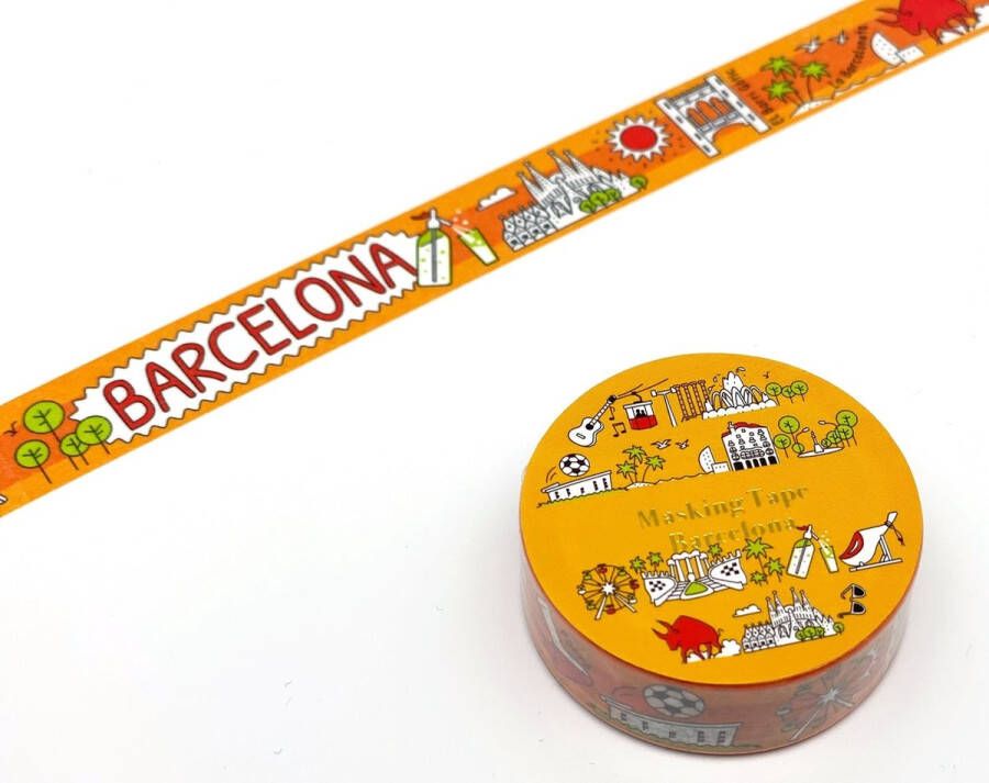 Creabrulee Washi Tape Barcelona Bullet Journal Scrapbook Planner Masking tape Decoratie tape Papier tape Kaarten maken