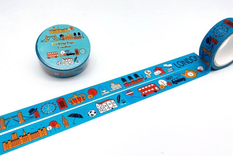 Creabrulee Washi Tape Londen Bullet Journal Scrapbook Planner Masking tape Decoratie tape Papier tape Kaarten maken