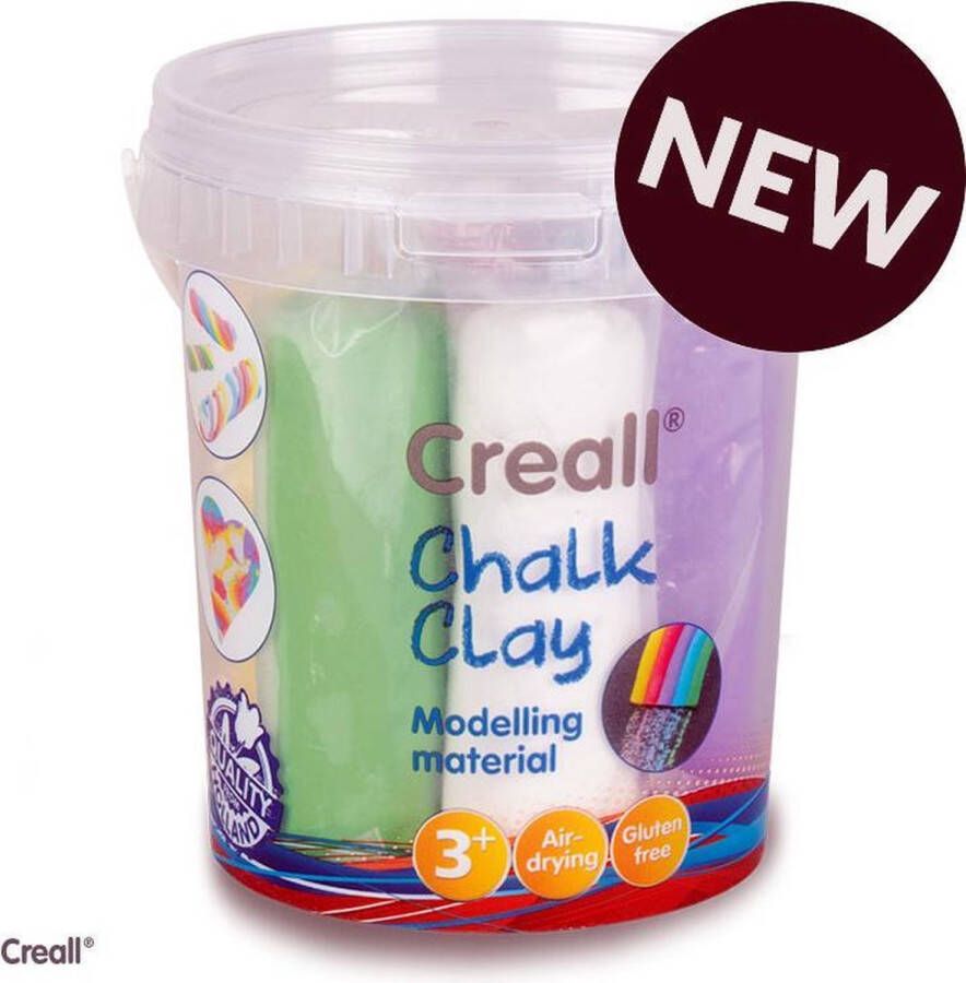 Creall Chalk Clay 750g Assortiment Maak van klei je eigen stoepkrijt