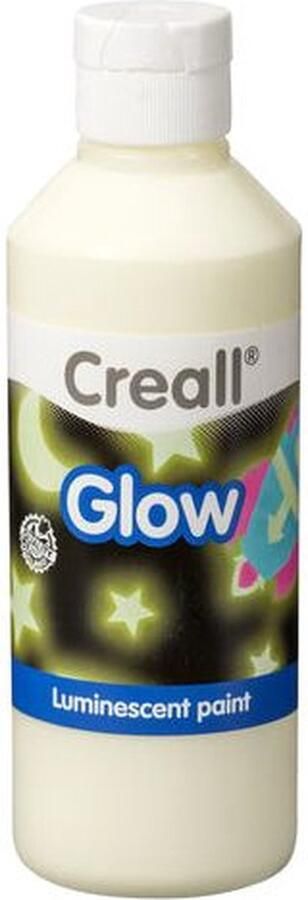 Creall Plakkaatverf glow in the dark groen 250ml Fles a 250 milliliter 6 stuks