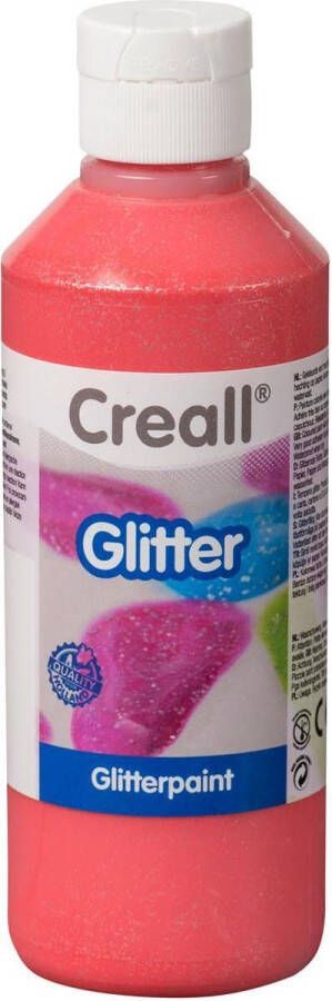 Heutink Glitterverf Creall Rood Flacon 250 ml