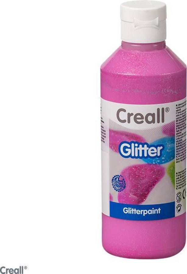 Creall Glitterverf Roze 250 ml Voor kinderen vanaf 4 jaar
