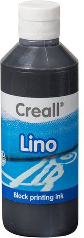 Creall Linoleumverf lino zwart 250ml Fles a 250 milliliter 6 stuks