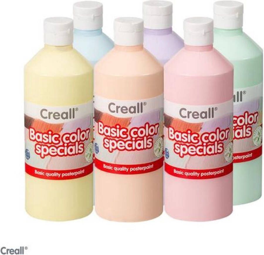 Creall plakkaatverf 6x500ml pastel kleuren