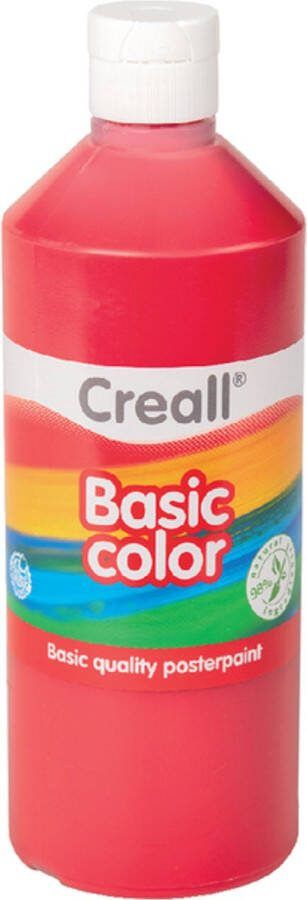 Creall Plakkaatverf basic donkerrood 500ml Fles a 500 milliliter 6 stuks