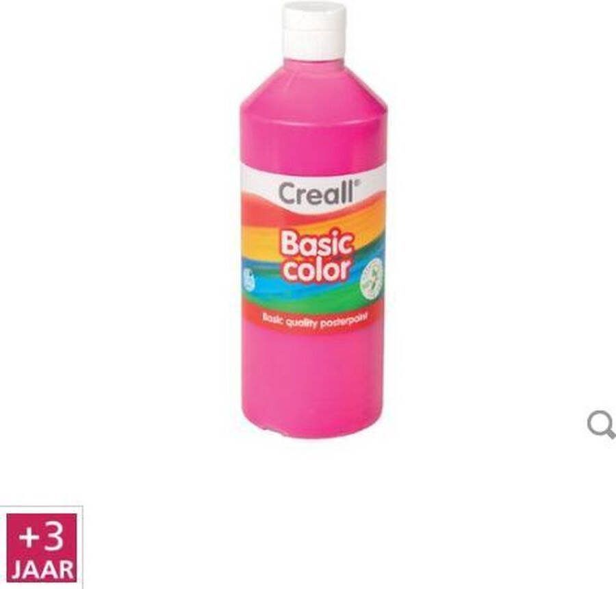 Creall Plakkaatverf basic cyclaam 500ml Fles a 500 milliliter