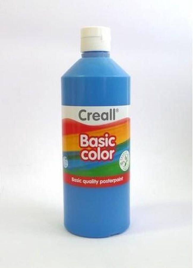 Creall Basic Color plakkaatverf primair blauw 500 Mililiter 30070