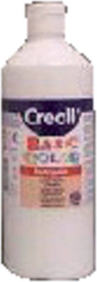 Creall Plakkaatverf basic wit 500ml Fles a 500 milliliter 6 stuks