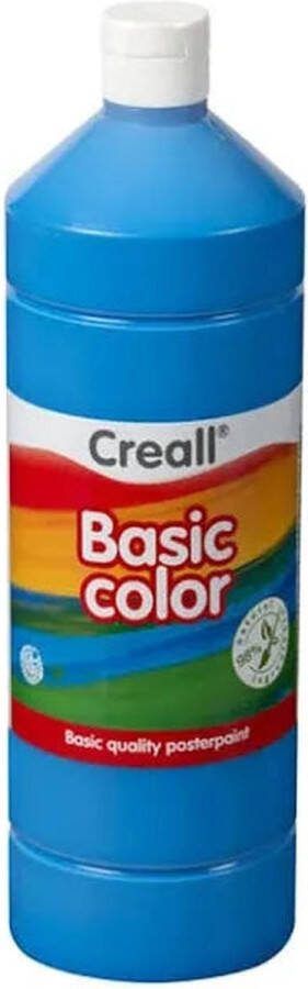 Creall Plakkaatverf basic blauw 1000ml Fles a 1000 milliliter 6 stuks