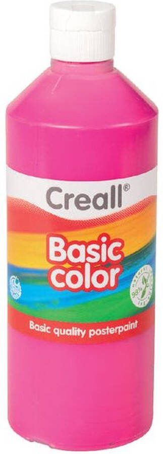 Creall Plakkaatverf basic cyclaam 500ml Fles a 500 milliliter 6 stuks