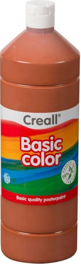 Creall Plakkaatverf basic donkerbruin 1000ml 1 fles