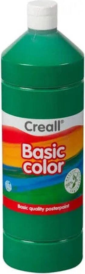 Creall Plakkaatverf basic donkergroen 1000ml 1 fles 6 stuks