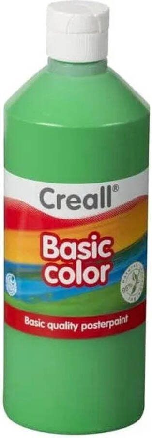 Creall Plakkaatverf basic middengroen 500ml Fles a 500 milliliter 6 stuks