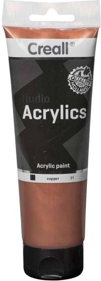 Creall Studio Acrylics Metaalkleurig Copper 250ml Acrylverf voor kunstschilders
