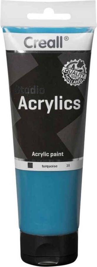 Creall Studio Acrylics Turquoise 250ml Acrylverf voor kunstschilders