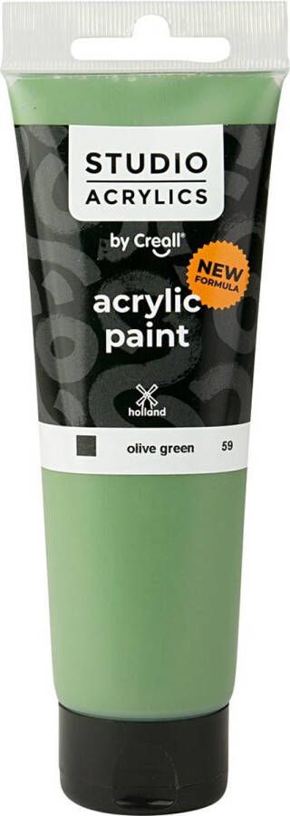 Creall Acrylverf Groen Olive Green (#59) Dekkend Studio 120ml 1 fles