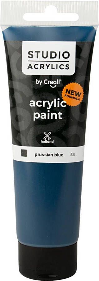 Creativ company Creall Studio acrylverf prussian blue (34) dekkend 120 ml 1 fles