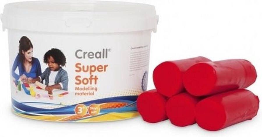 Creall Supersoft boetseerklei rood -1750gram
