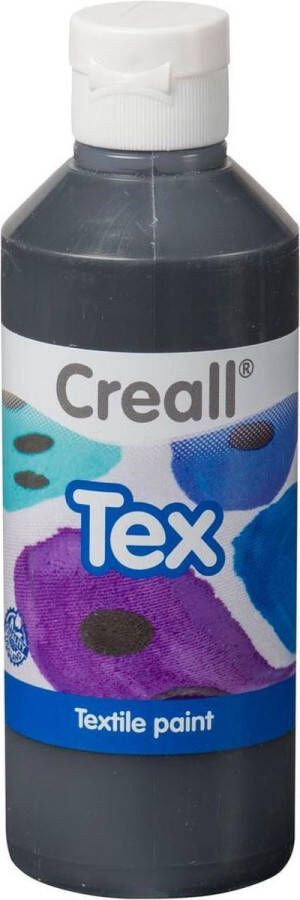 Creall Textielverf tex zwart 250ml Fles a 250 milliliter