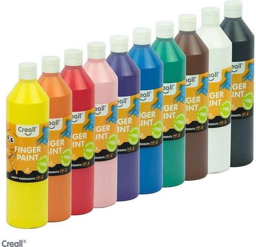 Creall Vingerverf 10 x 750gram assorti