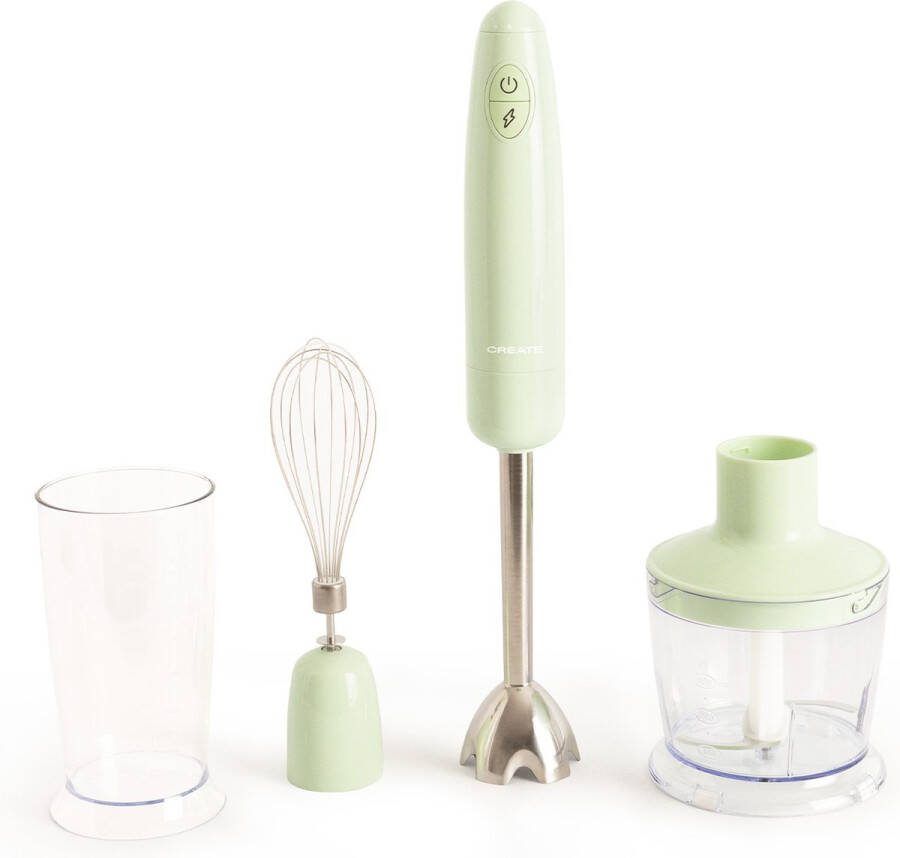 Create Handmixer 1000 W 500ml Pastel groen FULLMIX RETRO