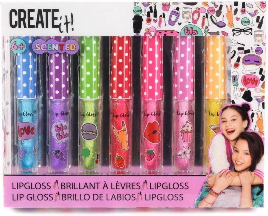 Coppens Lipgloss geurend Create It met glitter: 7-delig