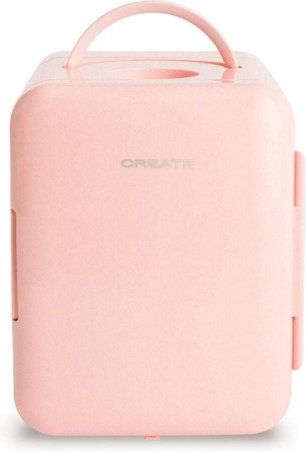 Create KOELKAST MINI BOX Minikoelkast Voor Cosmetica 4L Koud en Warm Pastel Roze