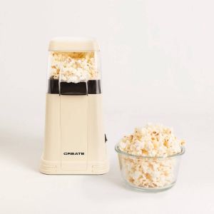 Create POPCORN MAKER Popcornmachine Olie- en Vetvrij Gebroken wit
