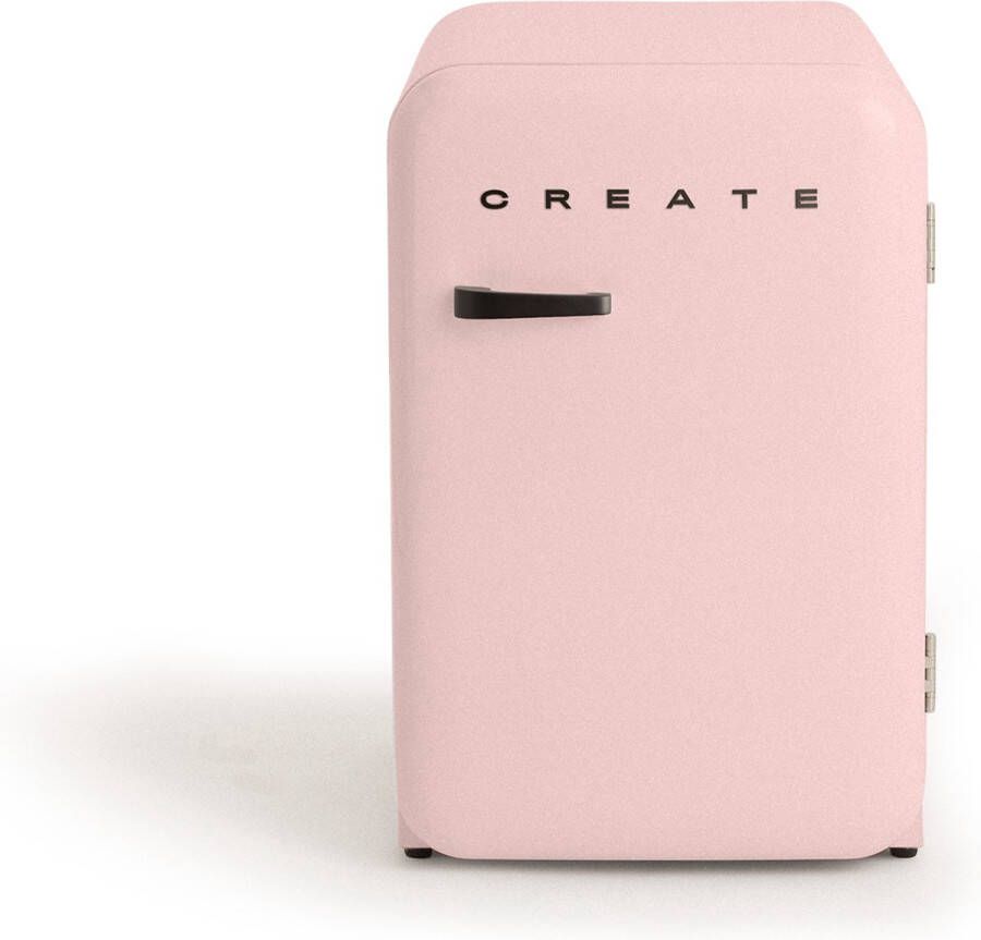 Create RETRO FRIDGE 107L ROSÉGOUD Koelkast 5 Planken Pastel roze