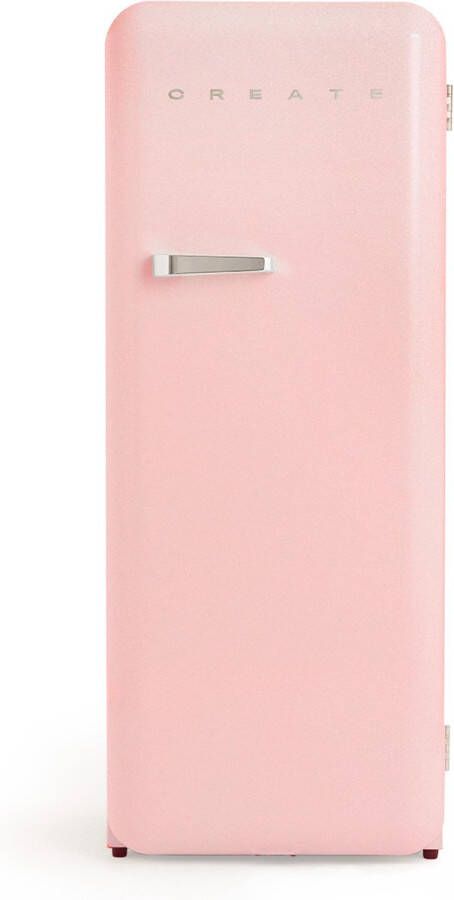 Create RETRO FRIDGE 281L SILVER Kastmodel Koelkast Roze