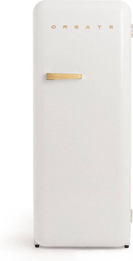 Create RETRO FRIDGE 281L WOOD Kastmodel Koelkast Beige