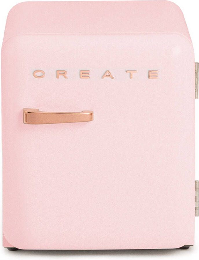Create RETRO FRIDGE 48L ROSÉGOUD Koelkast 3 Planken Pastel Roze