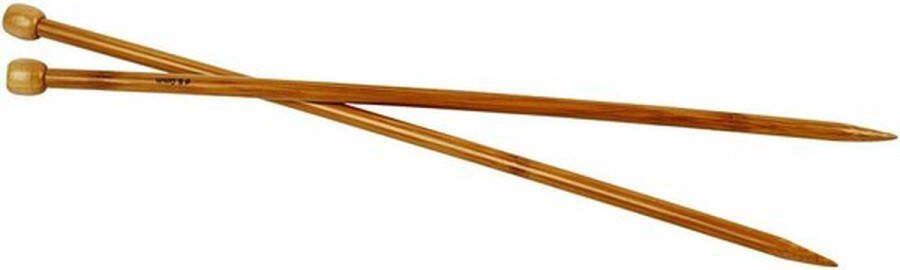 Creatieve Materialen Breinaalden Bamboe Breinaalden Naturel Breien Nummer 8 35cm 1 paar