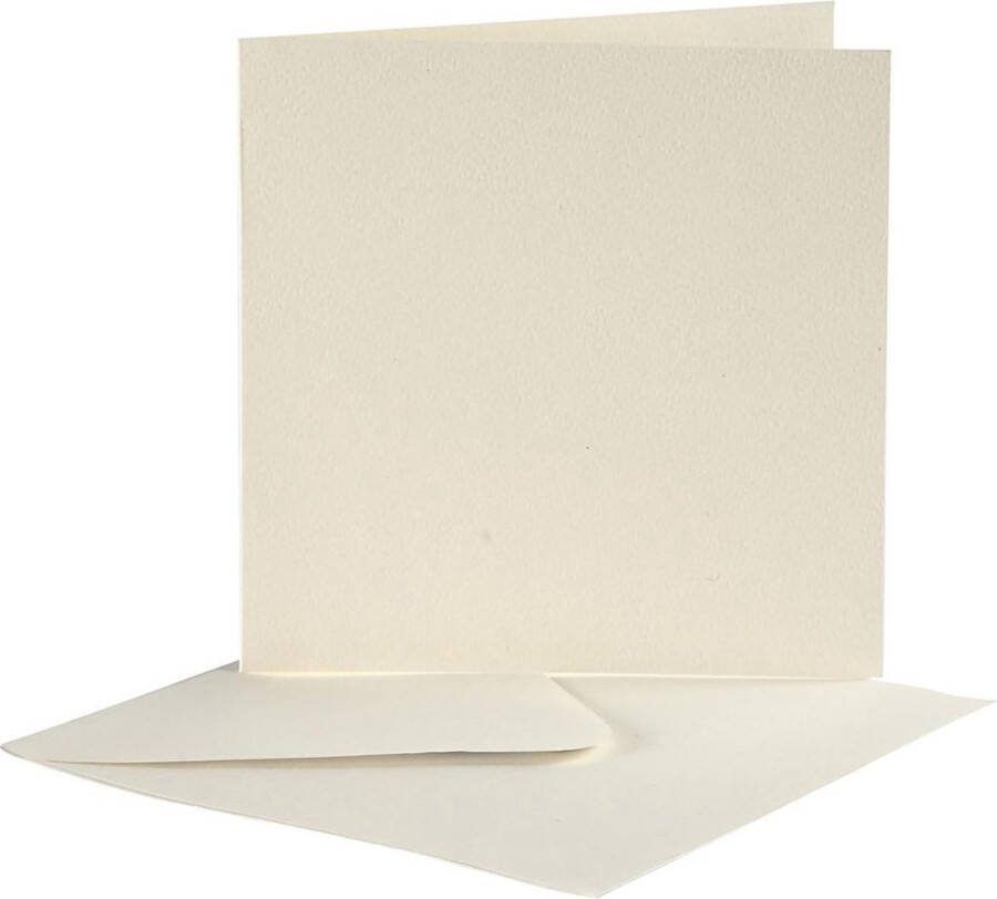 Creativ company CC Kaarten & Enveloppen 12 5x12 5 cm Off-white 10 stuks