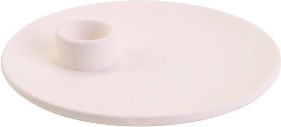 Creativ company CC Terracotta Kaarsenbord 11 cm Wit 12 stuks