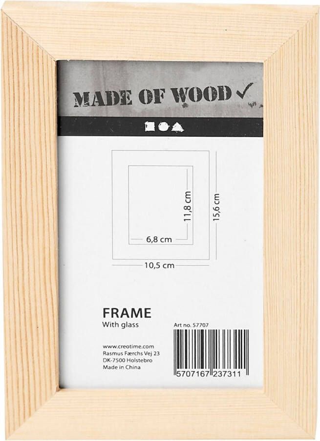 Creativ company Creative Fotolijst Keizerin 10 5 X 15 6 Cm Hout Blank Per Stuk