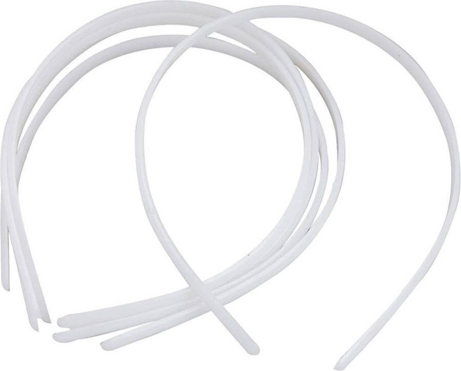 Creativ company Haarbanden b: 8 mm 20 stuks wit
