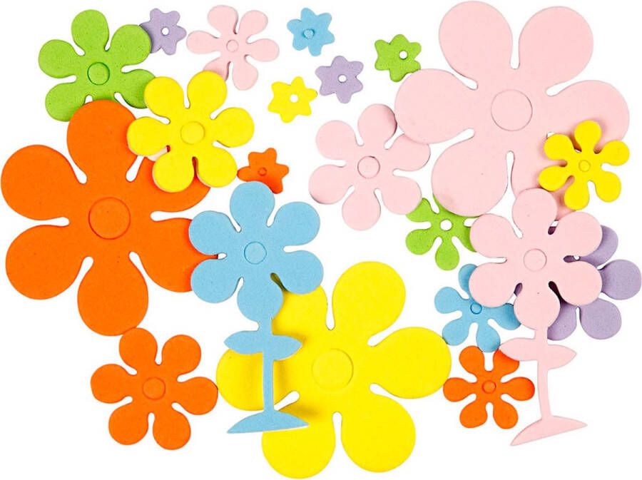 Creativ company EVA Foam vormen afm 10-60 mm dikte 2 mm kleuren bloemen 100div