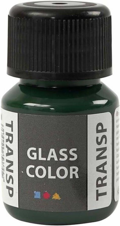 Creativ company Glasverf Porseleinverf Verf Voor Porselein En Glas Transparant Briljant Groen Glass Color Transparant Creotime 30ml