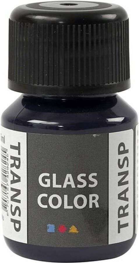 Creativ company Glasverf Porseleinverf Verf Voor Porselein En Glas Transparant Marineblauw Glass Color Transparant Creotime 30ml