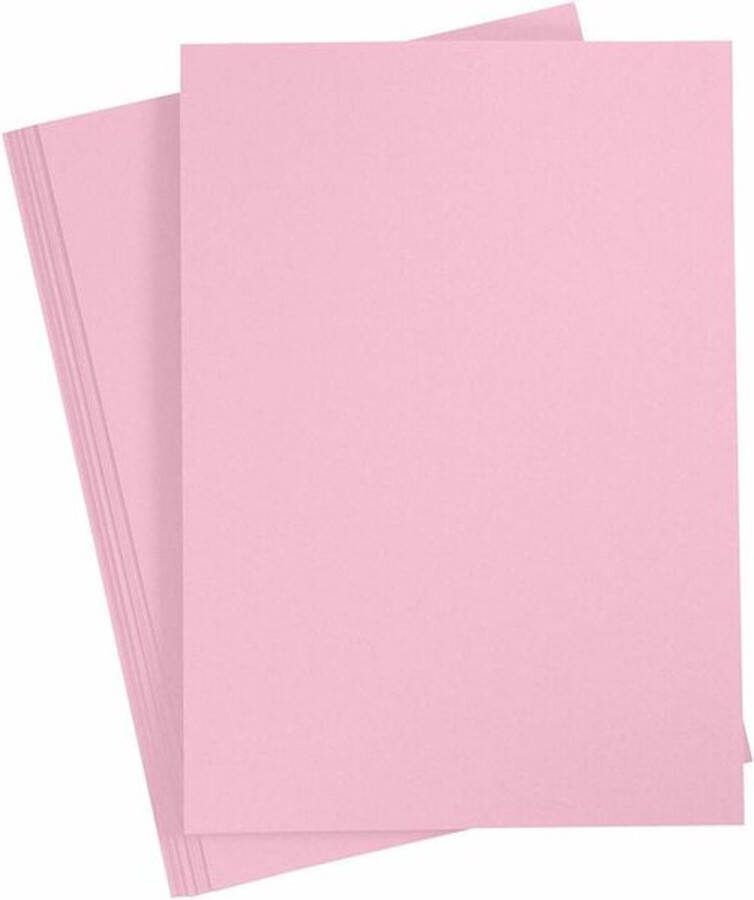 Creativ company Karton Hobbykarton Paars Roze DIY Knutselen A4 21x29 7cm 180 grams Creotime 20 vellen