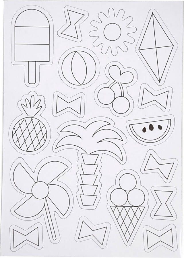 Creotime Magnetische Kleurplaten Zomer 15 X 21 Cm