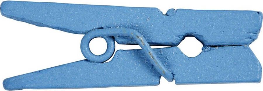 Creativ company Mini wasknijpers blauw L: 25 mm B: 3 mm 36 stuk 1 doos