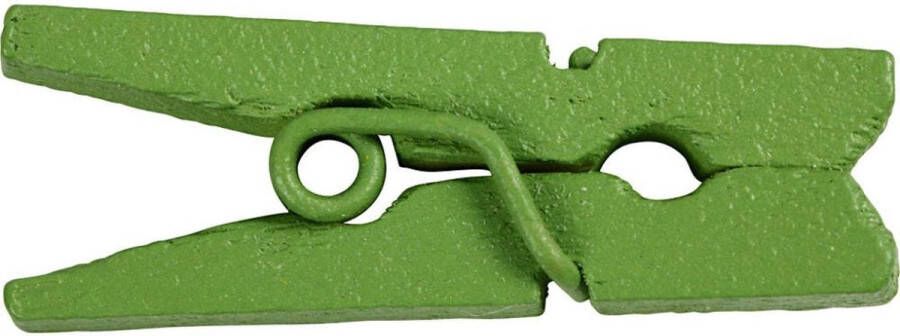 Creativ company Mini wasknijpers groen L: 25 mm B: 3 mm 36 stuk 1 doos