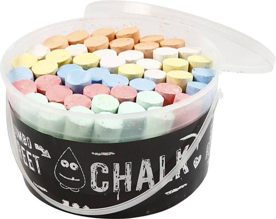Creotime Stoepkrijt kleuren assorti 50 stuks