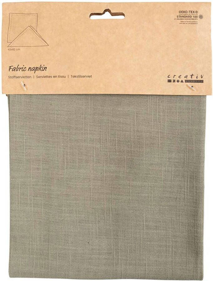 Creativ company Stoffen Servet Dusty Groen 42x42cm