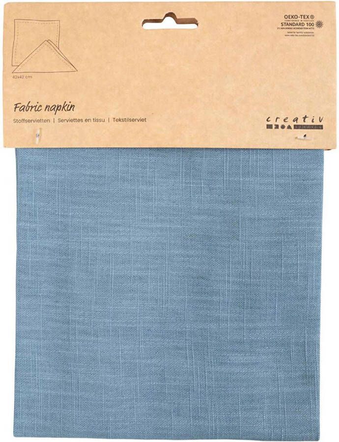 Creativ company Stoffen Servet Pigeon Blue 42x42cm