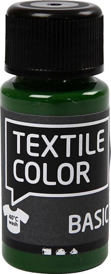 Creativ company Textielverf Kledingverf Olijfgroen Basic Textile Color Creotime 50 ml